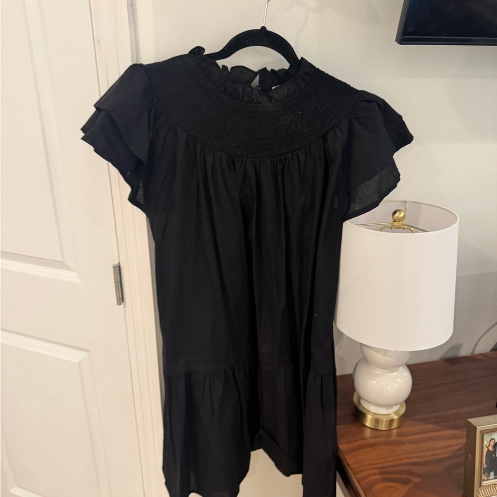 Tuckernuck Black Smocked Dress (Pinch brand, Size L, NWOT)